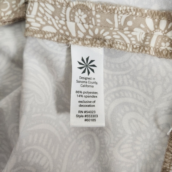 Athleta Womens Nearly Knotical Beige Paisley Floral Sleeveless Dress-Size 2 - Picture 6 of 9